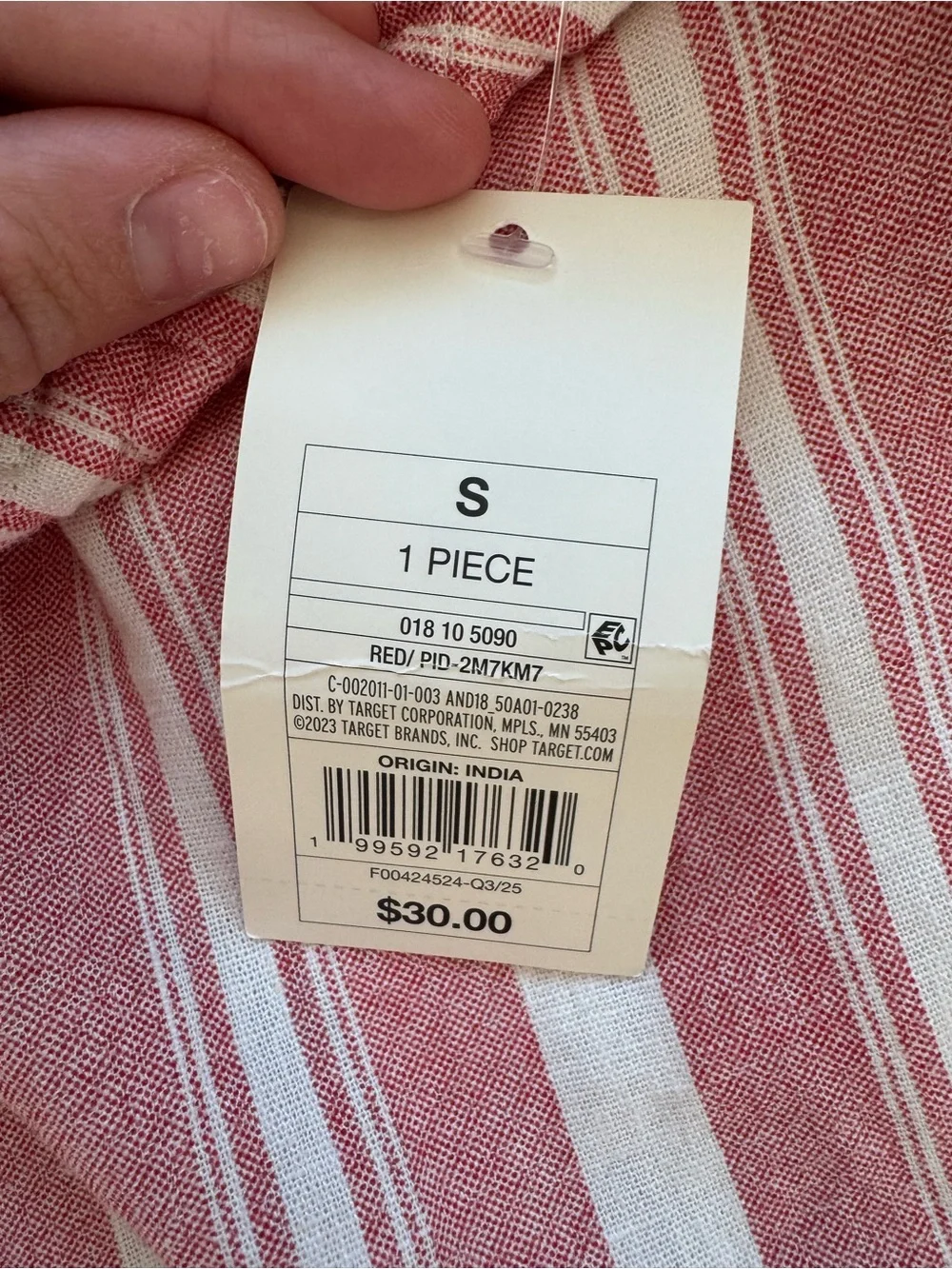 a new day Pink and White Striped Wide Leg Linen Pants Set - Picture 5 of 7